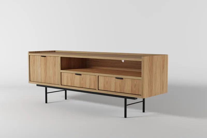 Dravo TV-bord 150 cm - Naturlig hickory - Møbler - TV borde & mediemøbler - TV-borde