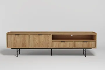 Dravo TV-bord 200 cm - Naturlig hickory - Møbler - TV borde & mediemøbler - TV-borde