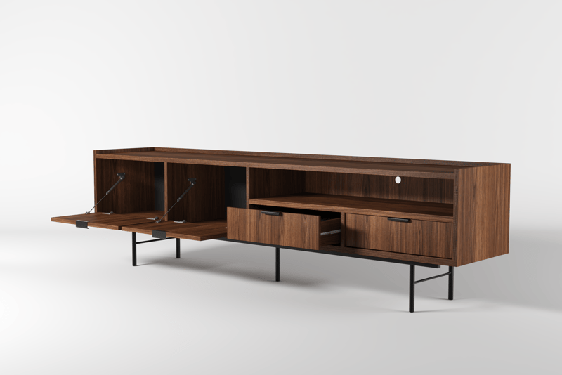 Dravo TV-bord 200 cm - Warmia valnød - Møbler - TV borde & mediemøbler - TV-borde