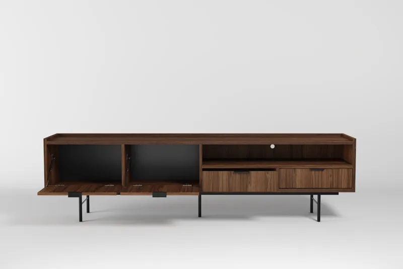 Dravo TV-bord 200 cm - Warmia valnød - Møbler - TV borde & mediemøbler - TV-borde