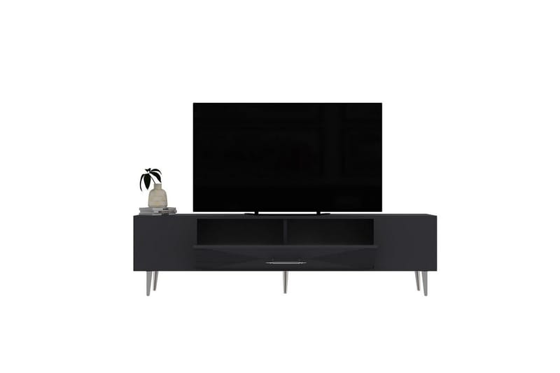 Drova TV-bænk 150 cm - Antracit/Sølv - Møbler - TV borde & mediemøbler - TV-borde