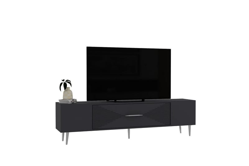 Drova TV-bænk 150 cm - Antracit/Sølv - Møbler - TV borde & mediemøbler - TV-borde