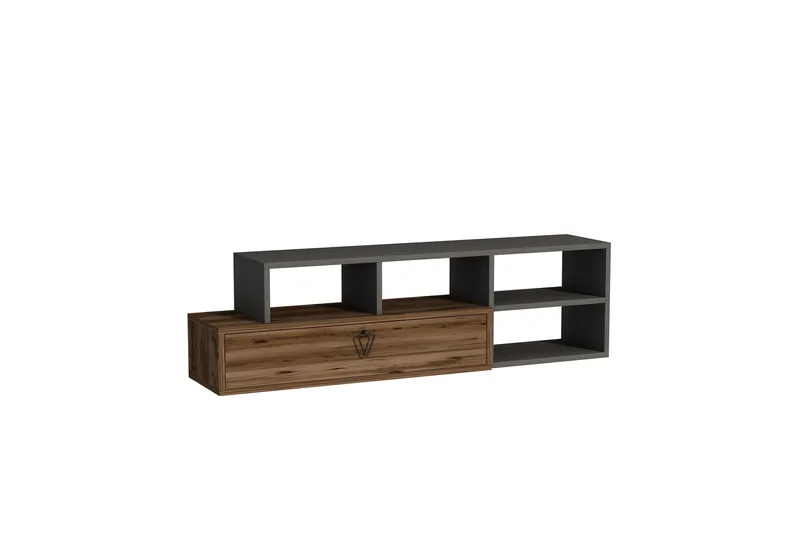 Durusu Tv-bænk 120 cm, Lysbrun/Antracit