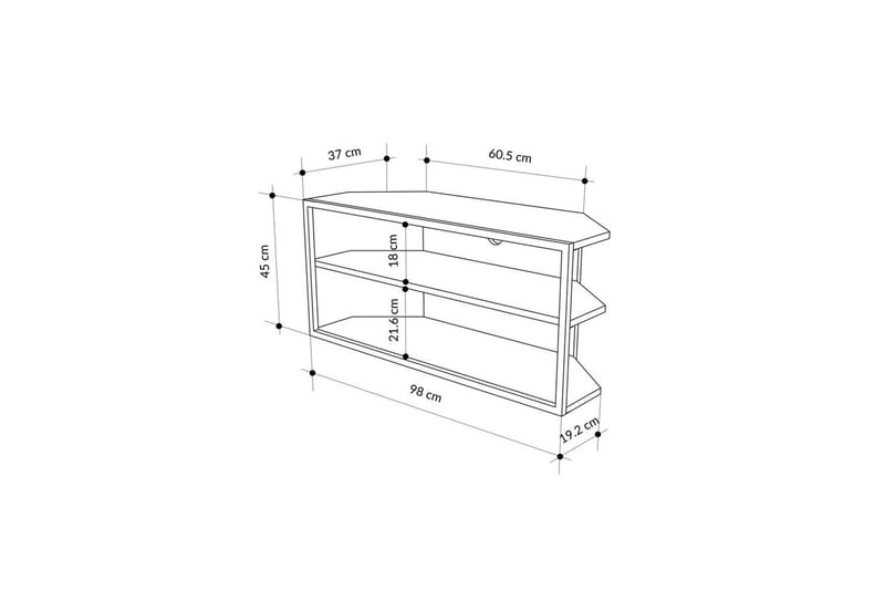 Echo TV-bord 98 cm - Multifarvet - Møbler - TV borde & mediemøbler - TV-borde