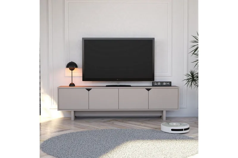 Edrion TV-bænk 180 cm - Beige - Møbler - TV borde & mediemøbler - TV-borde