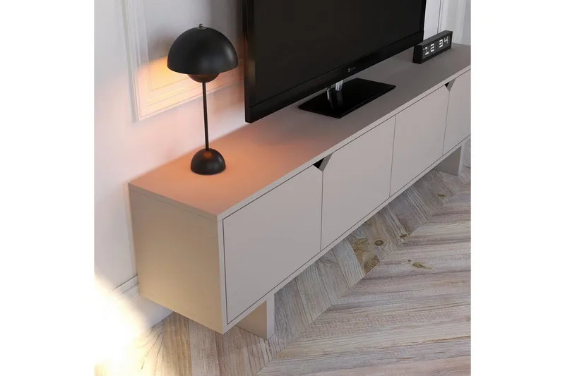 Edrion TV-bænk 180 cm - Beige - Møbler - TV borde & mediemøbler - TV-borde