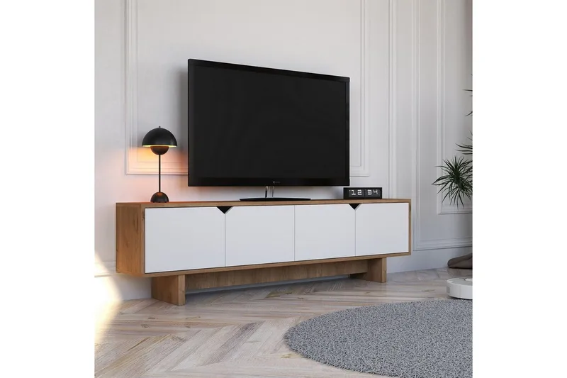 Edrion TV-bænk 180 cm - Hvid - Møbler - TV borde & mediemøbler - TV-borde