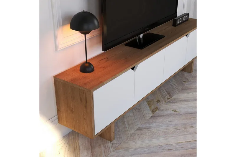 Edrion TV-bænk 180 cm - Hvid - Møbler - TV borde & mediemøbler - TV-borde