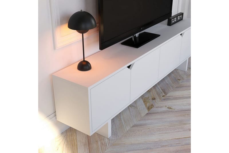 Edrion TV-bænk 180 cm - Hvid - Møbler - TV borde & mediemøbler - TV-borde