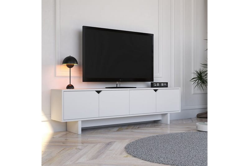 Edrion TV-bænk 180 cm - Hvid - Møbler - TV borde & mediemøbler - TV-borde