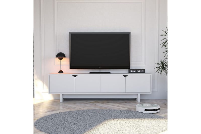Edrion TV-bænk 180 cm - Hvid - Møbler - TV borde & mediemøbler - TV-borde