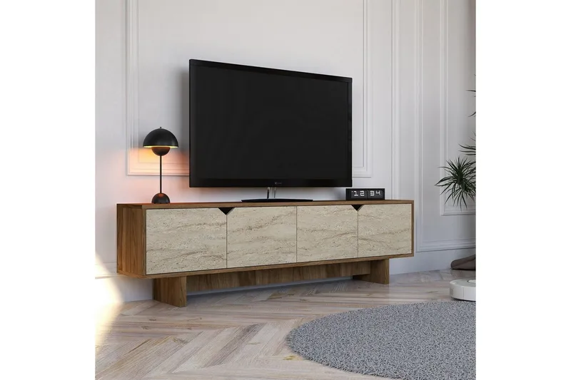 Edrion TV-bænk 180 cm - Natur - Møbler - TV borde & mediemøbler - TV-borde