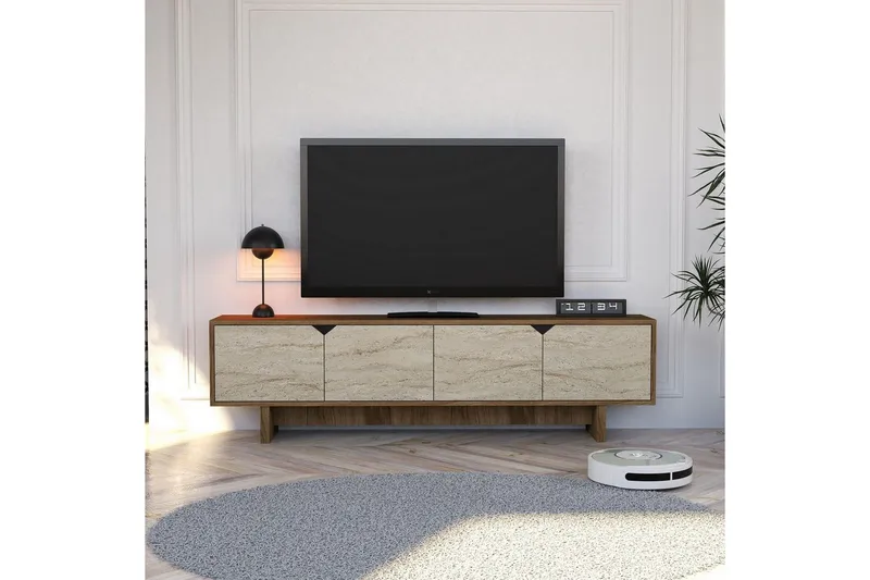 Edrion TV-bænk 180 cm - Natur - Møbler - TV borde & mediemøbler - TV-borde