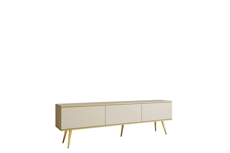 Edson TV-benk 175 cm, Beige/Guld