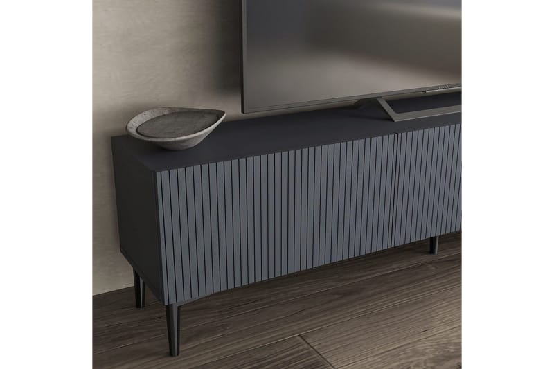 Elith TV-bænk 180 cm - Antracit - Møbler - TV borde & mediemøbler - TV-borde