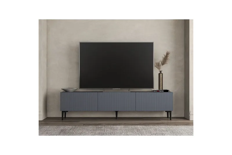 Elith TV-bænk 180 cm - Antracit - Møbler - TV borde & mediemøbler - TV-borde