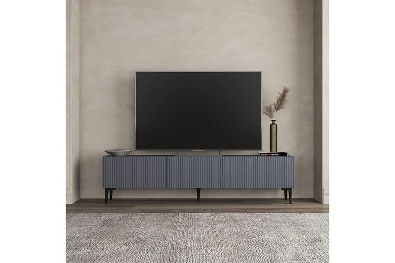 Elith TV-bænk 180 cm - Antracit - Møbler - TV borde & mediemøbler - TV-borde