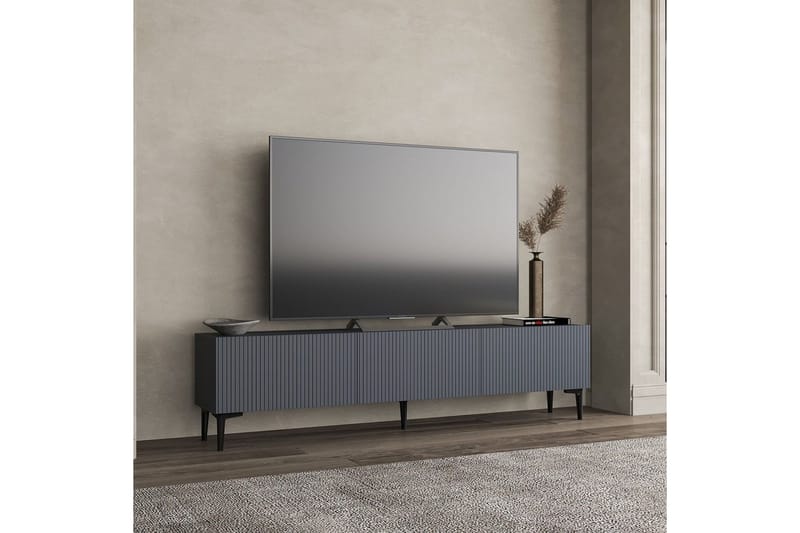 Elith TV-bænk 180 cm - Antracit - Møbler - TV borde & mediemøbler - TV-borde
