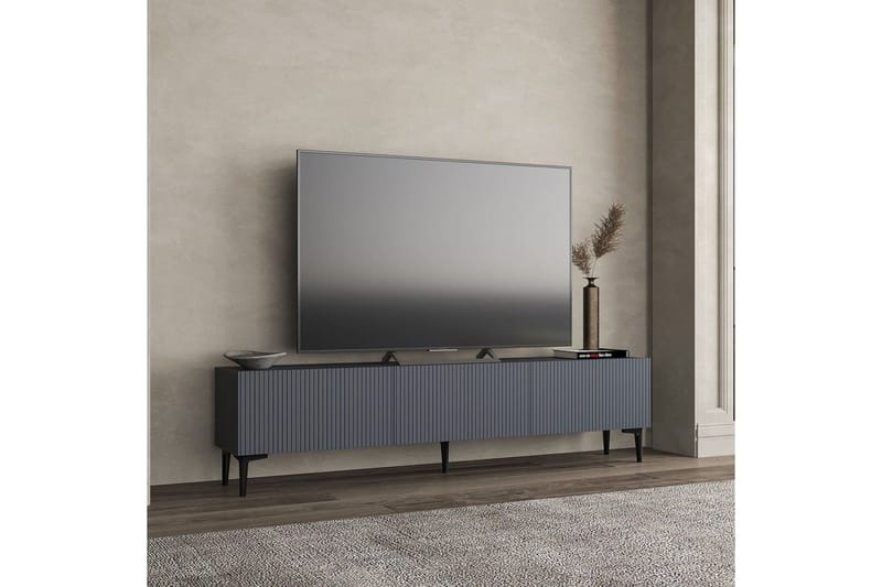 Elith TV-bænk 180 cm - Antracit - Møbler - TV borde & mediemøbler - TV-borde