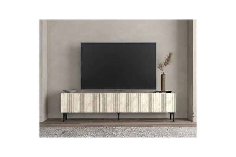 Elith TV-bænk 180 cm - Travertin - Møbler - TV borde & mediemøbler - TV-borde