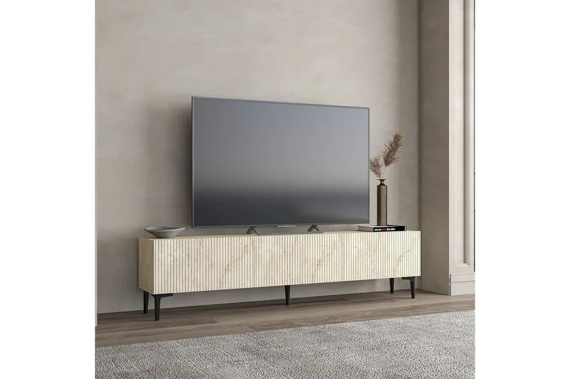 Elith TV-bænk 180 cm - Travertin - Møbler - TV borde & mediemøbler - TV-borde