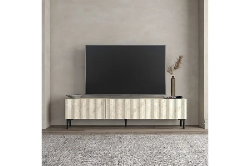 Elith TV-bænk 180 cm - Travertin - Møbler - TV borde & mediemøbler - TV-borde