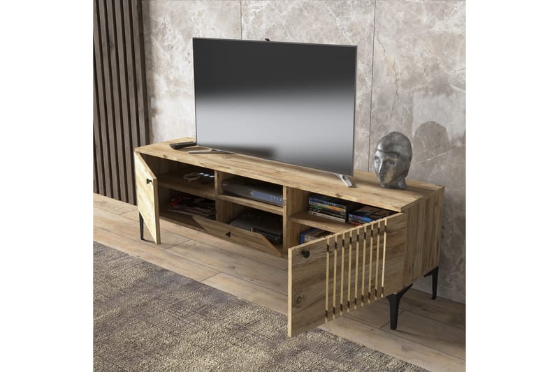 Elspet Tv-bænk 150 cm - Brun - Møbler - TV borde & mediemøbler - TV-borde