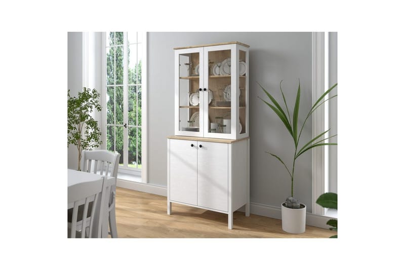 Elvan Bogreol 83 cm - Natur/Hvid - Opbevaring - Hylder & Reoler - Bogreol