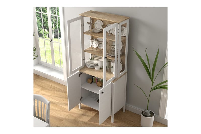 Elvan Bogreol 83 cm - Natur/Hvid - Opbevaring - Hylder & Reoler - Bogreol