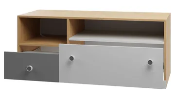 Elvaren Fritstående Tv-bord 120 cm med Opbevaring i Malet Træ - Hvid - Møbler - TV borde & mediemøbler - TV-borde