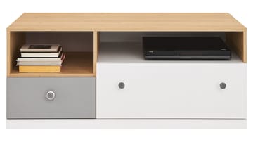 Elvaren Gulvstående tv-bord 120 cm med opbevaring i malet træ - Hvid - Møbler - TV borde & mediemøbler - TV-borde