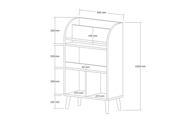 Elyric Bogreol 60 cm - Eg - Opbevaring - Hylder & Reoler - Bogreol
