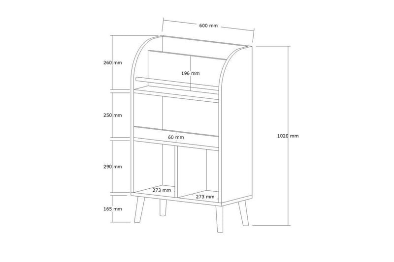 Elyric Bogreol 60 cm - Eg - Opbevaring - Hylder & Reoler - Bogreol