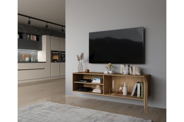Entsian Vægophængt Tv-bænk 40 cm med Opbevaring i Eg - Brun - Møbler - TV borde & mediemøbler - TV-borde