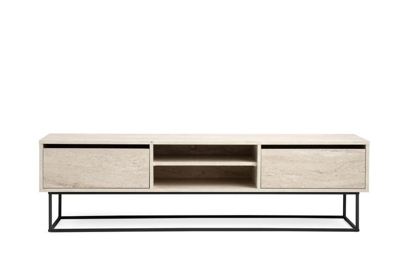 Escape Tv-bænk 180 cm, Sort/Marmor