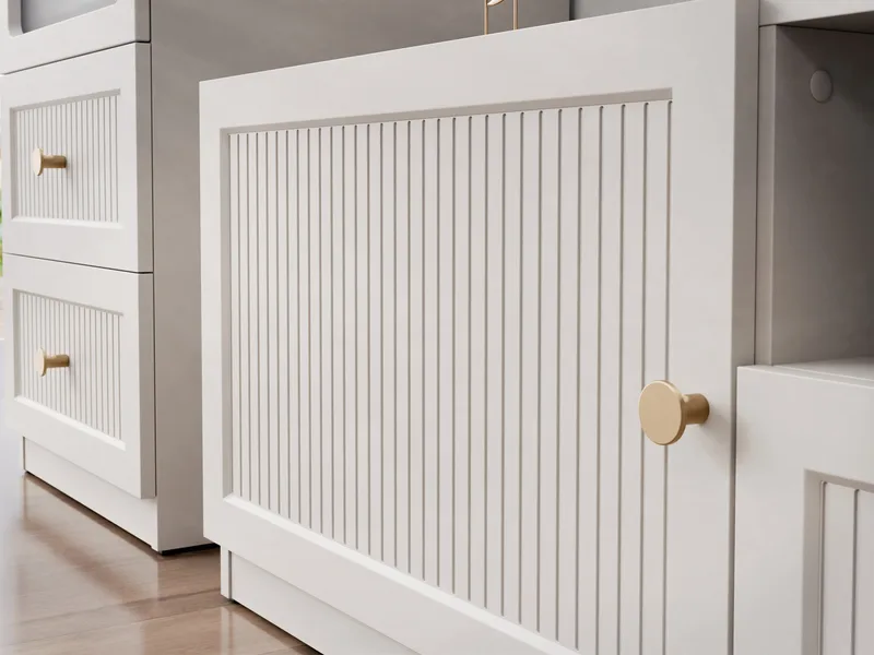 Fayric TV-bænk 180 cm - Beige - Møbler - TV borde & mediemøbler - TV-borde