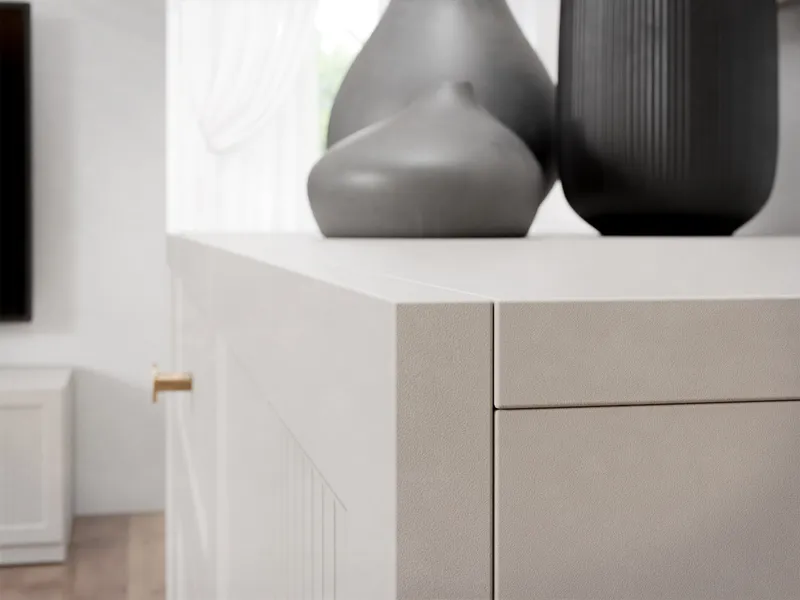 Fayric TV-bænk 180 cm - Beige - Møbler - TV borde & mediemøbler - TV-borde