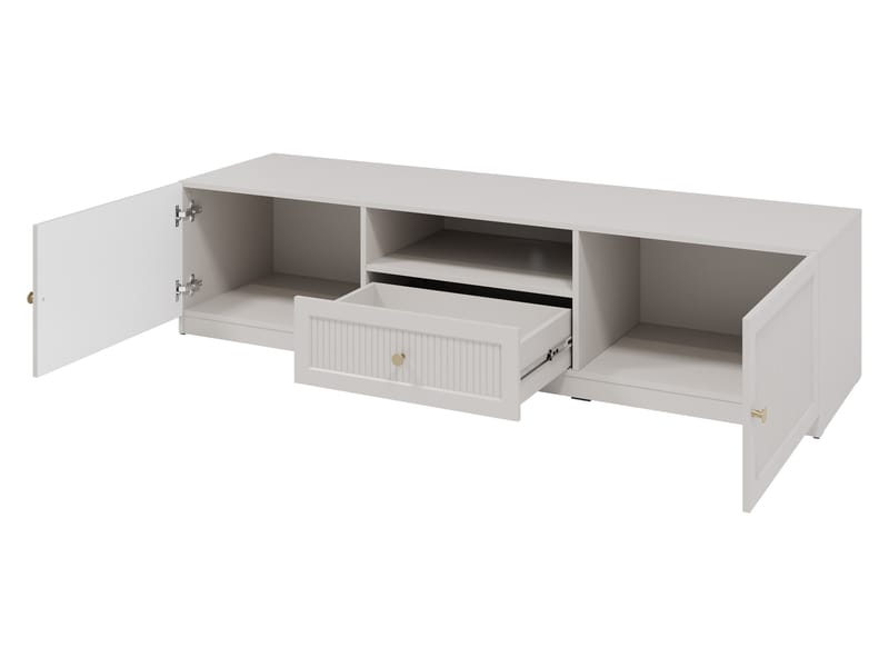 Fayric TV-bænk 180 cm - Beige - Møbler - TV borde & mediemøbler - TV-borde