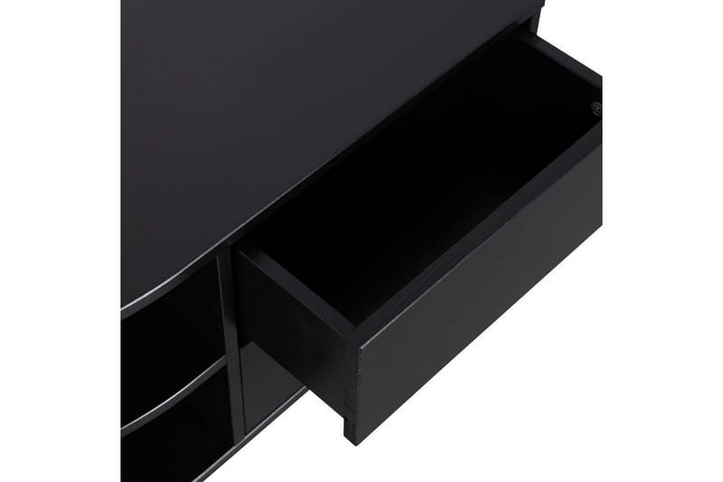 Finca Gulvstående TV-bord Venstre 78 cm med Opbevaring i Fyr - Sort - Møbler - TV borde & mediemøbler - TV-borde