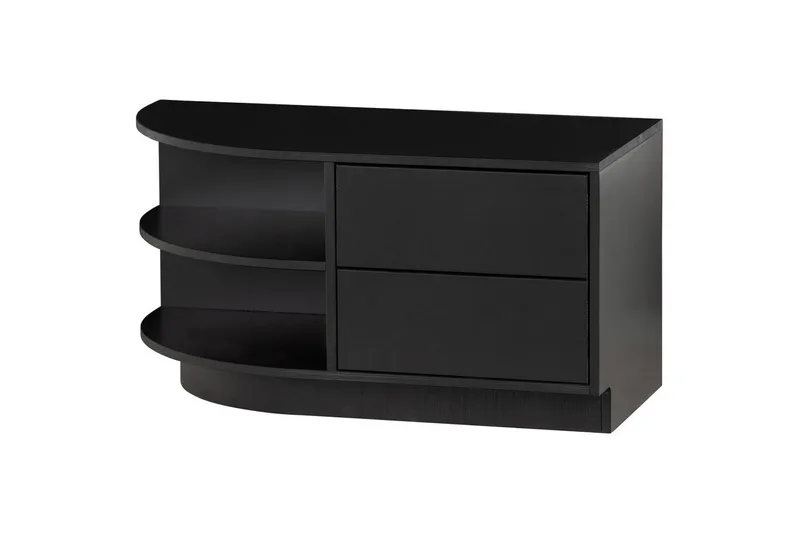 Finca Gulvstående TV-bord Venstre 78 cm med Opbevaring i Fyr, Sort