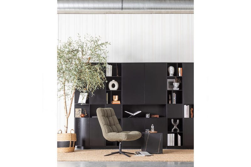 Finca Gulvstående TV-bord Venstre 78 cm med Opbevaring i Fyr - Sort - Møbler - TV borde & mediemøbler - TV-borde