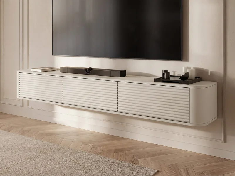 Fjora TV-bænk 200 cm - beige - Møbler - TV borde & mediemøbler - TV-borde