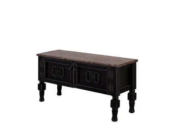 Flor Fritstående Tv-bord 100 cm med Opbevaring i Malet Træ - Sort - Møbler - TV borde & mediemøbler - TV-borde