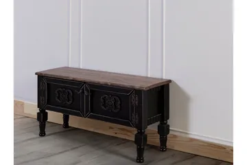 Flor Fritstående Tv-bord 100 cm med Opbevaring i Malet Træ - Sort - Møbler - TV borde & mediemøbler - TV-borde