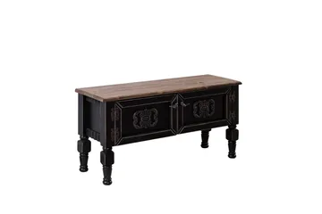 Flor Fritstående Tv-bord 100 cm med Opbevaring i Malet Træ - Sort - Møbler - TV borde & mediemøbler - TV-borde