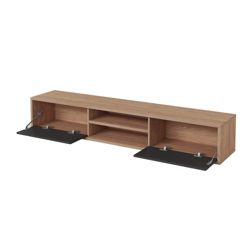 Flydende TV-stander Frida 2 Klapper Op - Antracit - Møbler - TV borde & mediemøbler - TV-borde