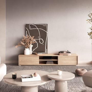 Flydende TV-stander Frida 2 Klapper Op - Oliebehandlet eg - Møbler - TV borde & mediemøbler - TV-borde