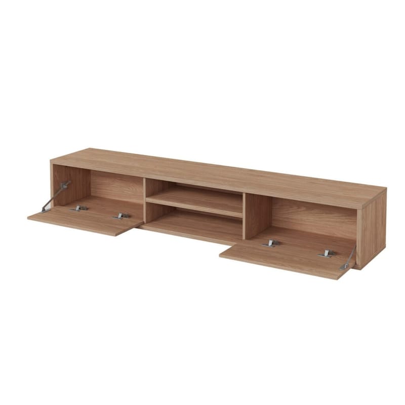 Flydende TV-stander Frida 2 Klapper Op - Oliebehandlet eg - Møbler - TV borde & mediemøbler - TV-borde