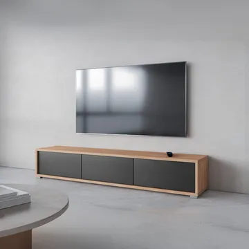 Flydende TV-stander Frida 3 Klapper Op - Antracit - Møbler - TV borde & mediemøbler - TV-borde
