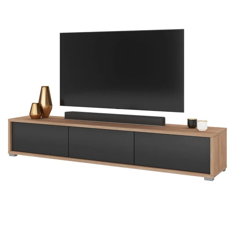 Flydende TV-stander Frida 3 Klapper Op - Antracit - Møbler - TV borde & mediemøbler - TV-borde